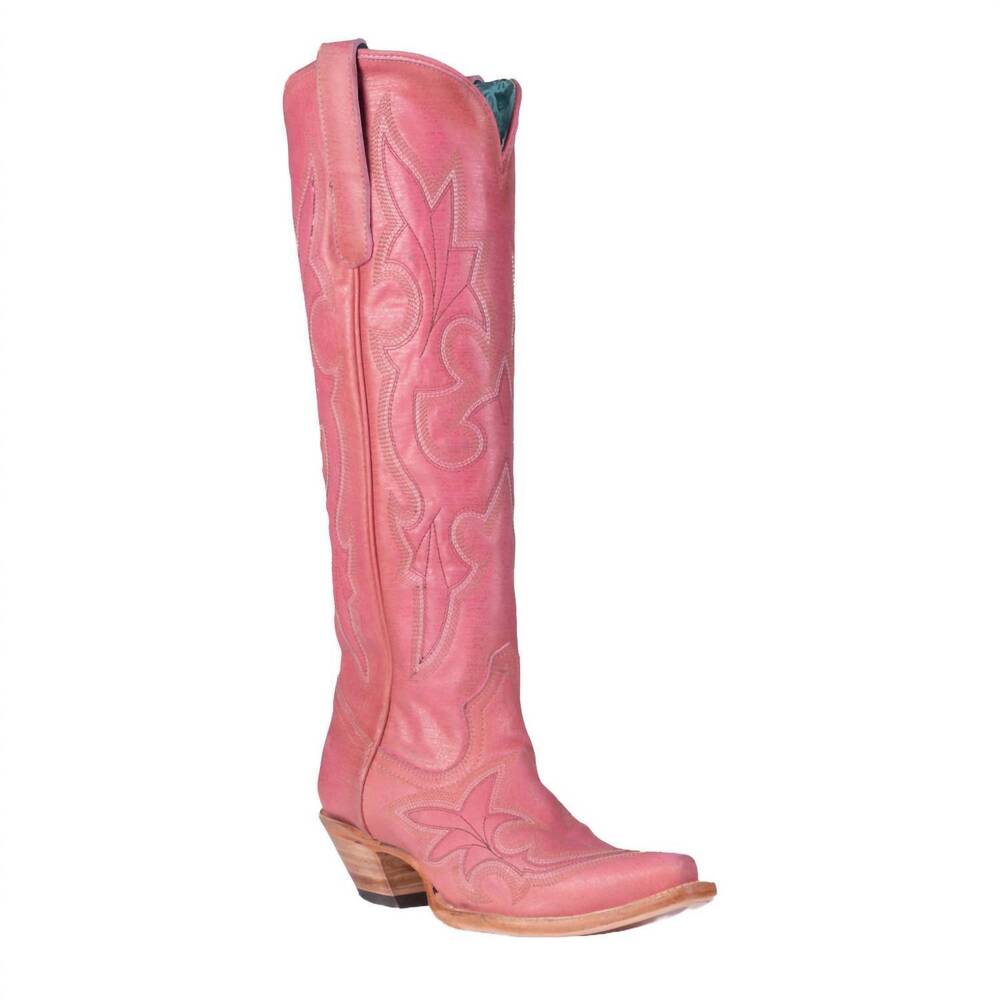 NEW CORRAL women's tall snip toe boots in pink